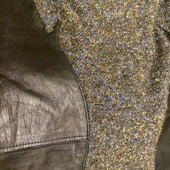 EUC Zac Posen PreFall 2011 Leather Tweed Dress, Size 6 - Picture 12 of 14